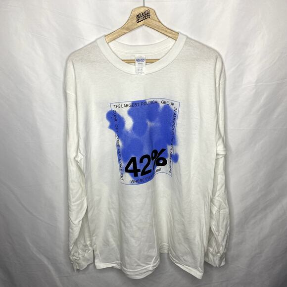 Frank Ocean Blonded Blond 42% Voters Longsleeve Tour Merch in White Large - Picture 1 of 3